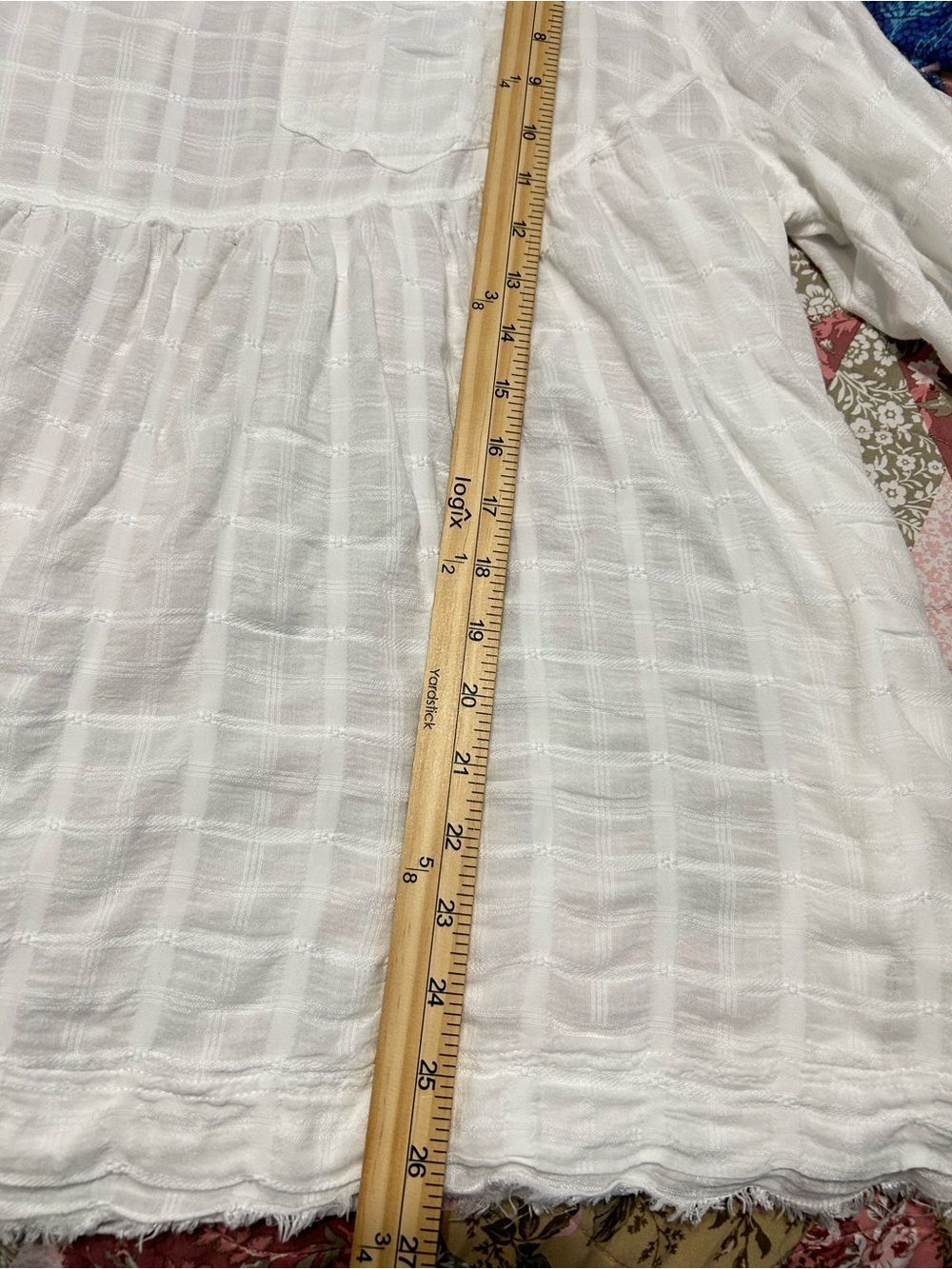 We The Free Women White Textured Buttonless Tunic Size extra Small OVERSIZE. - Picture 15 of 15
